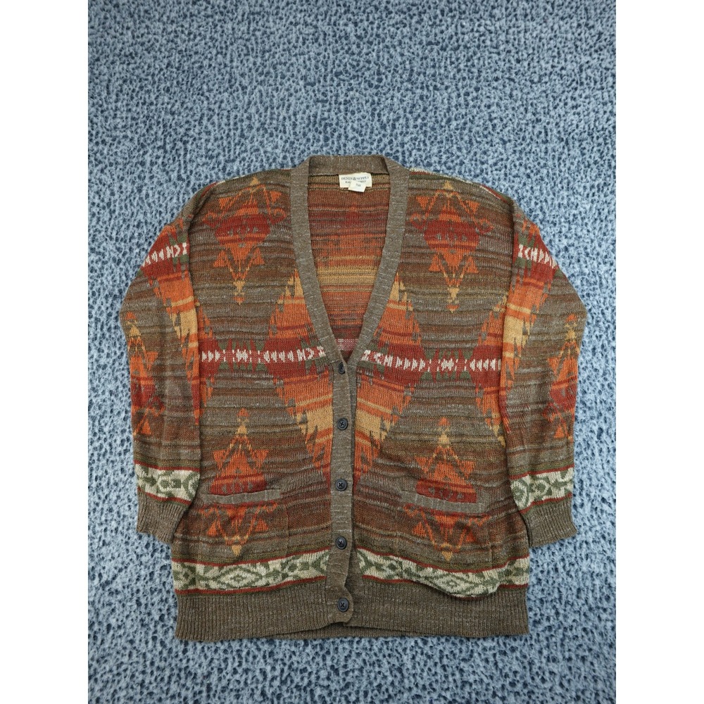 Denim & Supply Ralph Lauren Cardigan Women M Brown Good Southwestern Knit Button